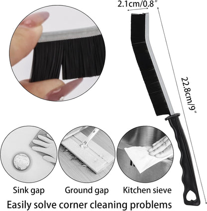 12Pcs Hard Bristle Crevice Cleaning Brush, Grout Cleaner Brush, Multifunctional Gap Cleaning Tool for Household Use, Bathroom, Kitchen, Window,Toilet