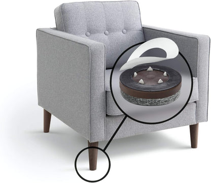 GorillaFelt CB270 Furniture Feet Floor Protectors/Felt Glides (Set of 4) Tap On Felt Furniture Pads Guaranteed to Stay On, 1-1/2 Inch Round Sliders