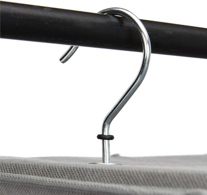 Amazon Basics 6-Tier Hanging Closet Shelf Organizer With Pockets, 8.5" D x 12" W x 9" H, Grey