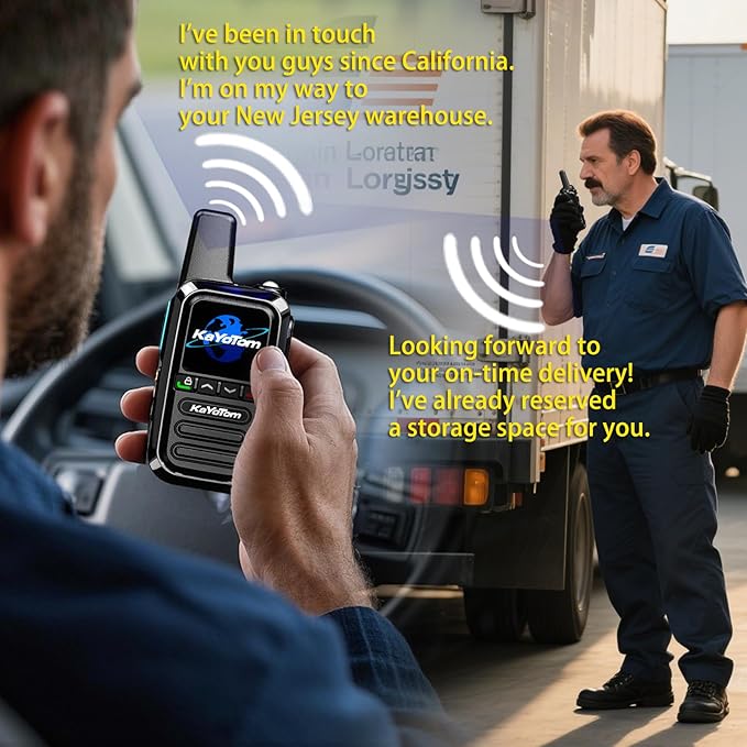 4 Pack Global Walkie Talkie-Unlimited Distance Walkie Talkie-Long Distance walkie Talkie with Clear Audio for Truck Drivers to Communicate remotely During Logistics Operations(SIM Card Included)