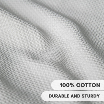 Artoid Mode 100% Cotton Light Grey Waffle Weave Kitchen Dish Cloths, 12x12 Inch Ultra Soft Absorbent Quick Drying Kitchen Dish Towels Set of 6