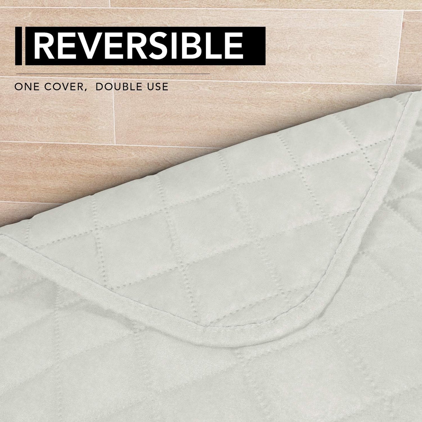 Easy-Going Sectional Couch Covers for Dogs L Shape Sofa Cover Reversible Sofa Slipcover Chaise Lounge Cover Furniture Protector Cover for Pets Dog Cat (42 x 68 inches, Ivory/Ivory)