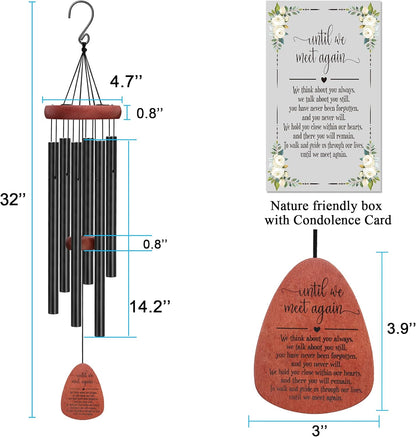 Memgift Memorial Wind Chime for Outside - Sympathy Gift for Loss of Loved One, Outdoor Keepsake in Memory of Family, Weather-Resistant Garden Decor