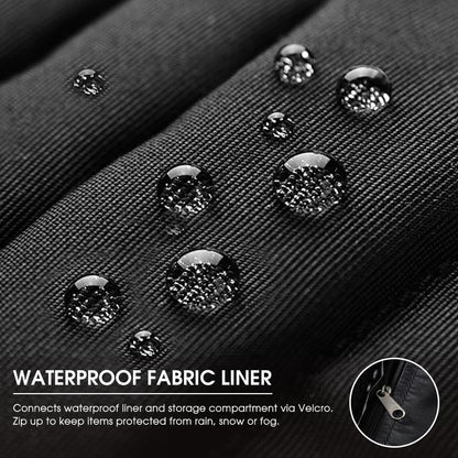 Outdoor 170 Gallon Water-Resistant Wicker Storage Box with Wheels, PE Rattan Deck Box with Waterproof Liner for Outside, Patio Storage Container with Hinged Lid, Horizontal Bin, Brown