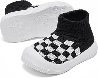 Eashi Baby Boy Girl Non-Skid Indoor Infant Walking Shoes Breathable Warm Elastic Sock Shoes with Memory Sole Protect Toes Outdoor Sneakers