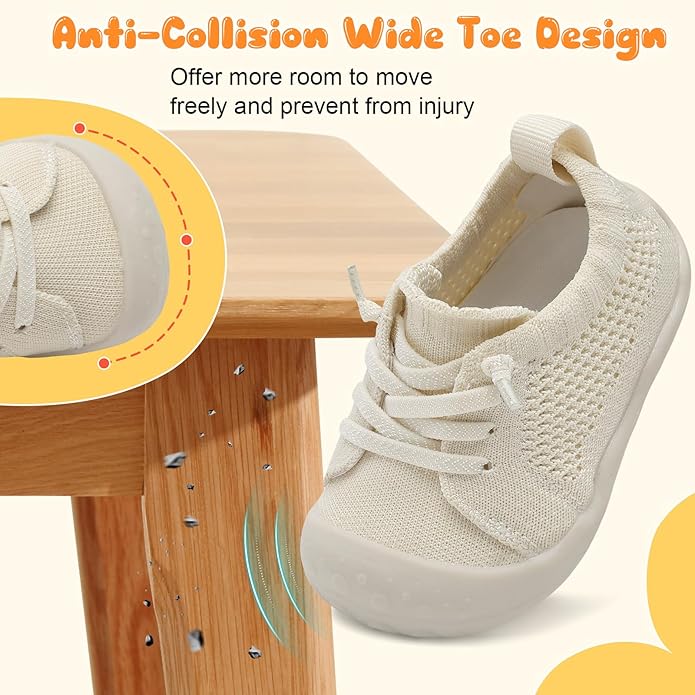 JIASUQI Baby Shoes for Toddler Boys Girls Sneakers Slip on Walking Shoes for Babies