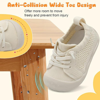 JIASUQI Baby Shoes for Toddler Boys Girls Sneakers Slip on Walking Shoes for Babies