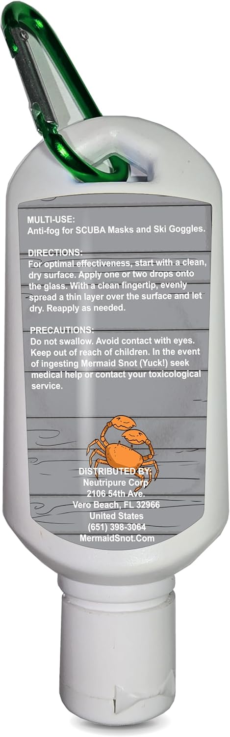 Neutripure Mermaid Snot Anti Fog Gel for Scuba Diving - Guen