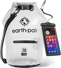 Earth Pak Waterproof Dry Bag with Zippered Pocket - Waterproof Dry Bag Backpack Keeps Gear Dry