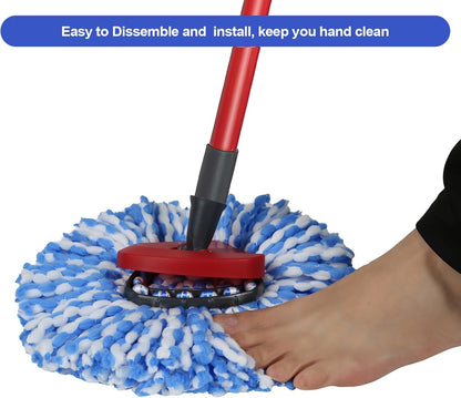 O-Cedar Spin Mop Replacement Handle - 4 Section Compatible With Mop Refills & Brooms, 30" - 58" American Threaded Joint End