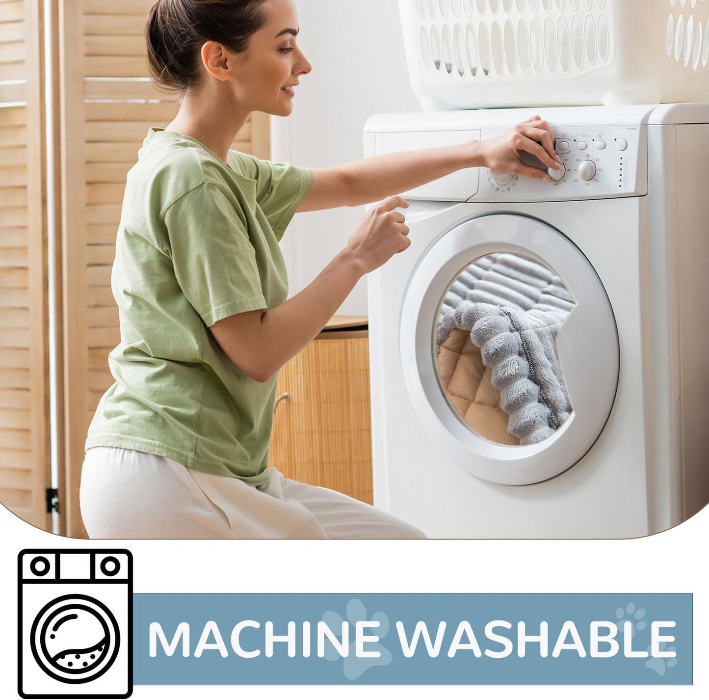 OTOB Couch Cover for Dogs Washable, Non Slip Plush Fuzzy Sofa Covers for 3 Cushion Couch Pet Friendly, Soft All Seasons Sofa Slipcover Cozy Furniture Protector (Gray, 31.5" x 82.7")