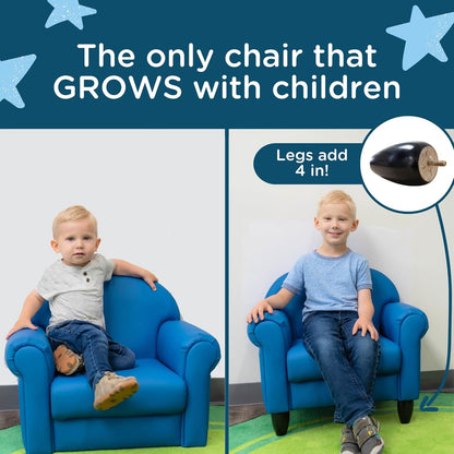 Children's Factory As We Grow Toddler Chair, Deep Water, CF805-195, Flexible Seating for Daycare or Preschool, Kids Reading Chair, Playroom Furniture
