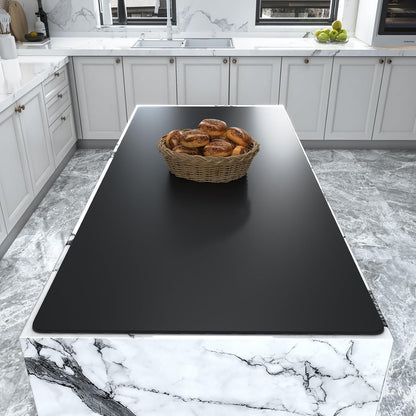 Warome Heat Resistant Mat, 47"x 23" Silicone Mat, Extra Large Silicone Mats for Kitchen Countert, Nonslip Kitchen Countertop Protector for Baking/Crafts, No Creases-Black