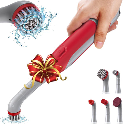 Sweepulire Electric Grout Brush, Battery Operated Power Scrubber with Stainless Steel Wire Brush, Multi-Purpose Tile Grout Cleaner Brush for Cleaning Grout, Tile, Corner, Kitchen, Shower, Tight Space