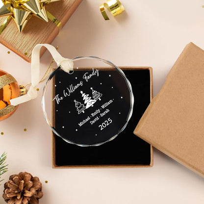 Family Christmas Ornaments 2025 Personalized, Family Ornaments with Custom Name, Tree Decorations, Customized