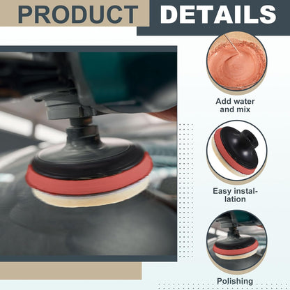 55 Pcs Glass Polishing Kit Windshield Scratch Repair Kit Car Windscreen Glass Scratch Remover 120g Cerium Oxide Powder Wheels Polish Pads Sandpaper Window Repair Tool for Car Windscreen