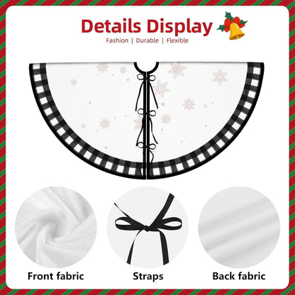 Christmas Tree Skirt 36 Inch Snowman Xmas Tree Skirts with Edge Rustic Vintage Farmhouse Christmas Decoration Ornaments for Merry Christmas Holiday Party Indoor Outdoor (Tree, 36inch)