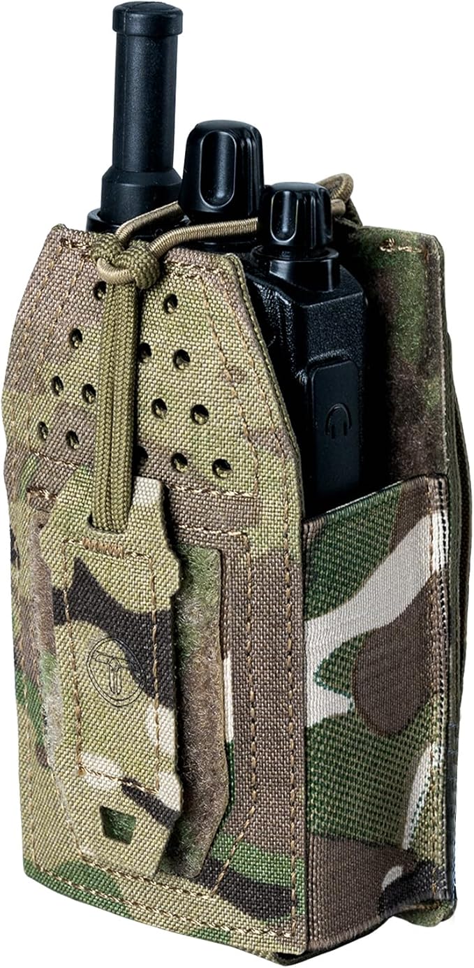 Tactical Molle Radio Pouch Radio Holster Universal Radio Holder For Walkie Talkie Motorola BaoFeng UV-5R BF-F8HP Adjustable Storage Rifle Magazine Pouch(Multicam)