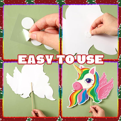 Unicorn Christmas Tree Topper Xmas Colored Unicorn Party Decorative Tree Ornaments Head Hands and Tail Decor for Holiday Christmas Indoor Home Decorations Party Supplies