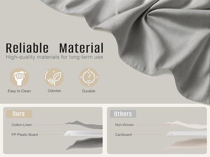 3 Pack Fabric Storage Bins for Shelves | 16.25x12x10in Closet Storage Baskets | Collapsible Storage Bins |Fabric Closet Organizers with Handles | Grey