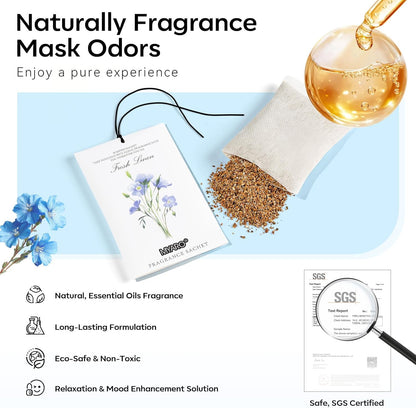 MYARO 12 Packs Linen Scented Sachets for Drawer and Closet, Long-Lasting Sachets Bags Air Freshener Fresh Scents, Potpourri Bags Home Fragrance for Lover