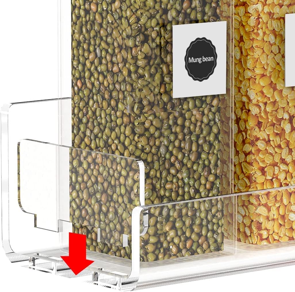 Acrylic Wall Spice Rack Organizer, Seasoning Rack Shelf Organizer, Clear Wall Mounted Spice Rack Condiment Organizer with Additional Removable Middle Divider, 4 Pack…