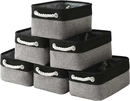 Fabric Storage Cubes - Closet Storage Bins Storage Baskets for Organizing with Handles Organization and Storage 11.8 (L) x 7.8 (W) x 5.2 (H) inches