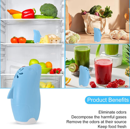 Asltw Dolphin Refrigerator Deodorizer, Refrigerator Odor Eliminator, Fridge Air Freshener, Multi-purpose Odor Eliminator for Home, Cute Gifts, Kitchen Gadgets Cute Kitchen Accessories (Blue)