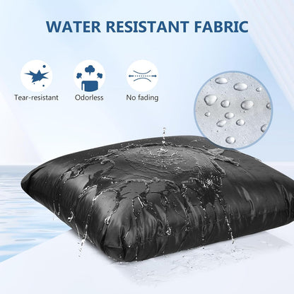 OTraki 2Pcs Large Wet Bag 20x24 inch Wet Dry Bag for Swimsuit Reusable Towel Pouches with Zipper Waterproof bag Wet Clothes Organizing Washable for Travel Gym Beach Pool Black