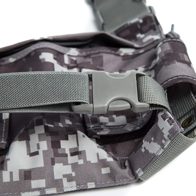 Radio Shoulder Holster Chest Harness Holder Vest Rig for Two Way Radio Chest Front Pack Pouch Walkie Talkie Case with Front Pouches for Kenwood Arcshell Retevis Baofeng UV-5R F8HP UV-82 888S(Camo)