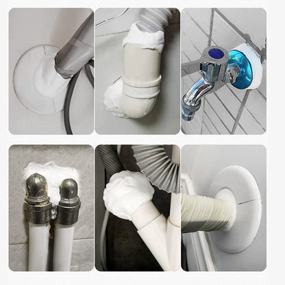 Waterproof Duct Seal Repair Sealing Clay 8 Pack White Moldable Silicone Putty, Quick Mending Mud for Pipe Connection, Wall Hole, Air Conditioning Holes (8)