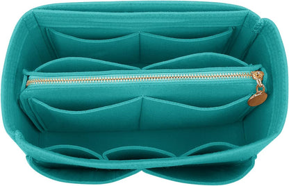 LEXSION Felt Purse Bag Organizer Insert with zipper Bag Tote Shaper Fit Speedy Neverful PM MM