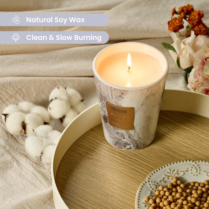 M&SENSE Summer Night Scented Candles for Home, Lead-Free Wick Highly Scented Jar Candles, 14.1 Oz 80 Hours Lasting Burning Candles Gifts for Women, Relaxing Aromatherapy Candle for Stress Relief