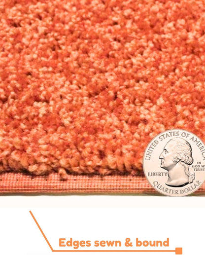 KOECKRITZ Soft and Colorful Kids Classroom Area Rugs (Passes Flammability Pill Test) Many Sizes and Bright Colors to Select from (12' Round, Tangerine)