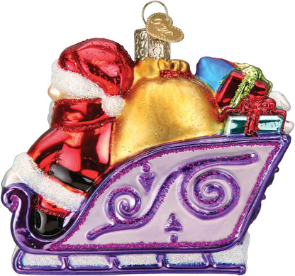 Old World Christmas Rudolph The Red-Nosed Reindeer Santa and Friends Glass Blown Ornament for Christmas Tree