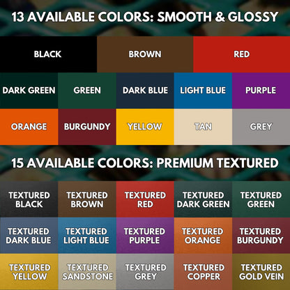 COATEDOUTDOORFURNITURE 32-Gallon Heavy-Duty Punched Steel Round Trash Receptacle, Commercial Outdoor Waste Bin with Liner & Black Dome Lid – Made in America (Textured Gold Vein)