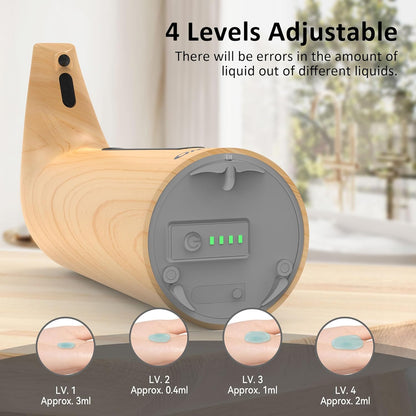 Convenient Automatic Soap Dispenser,4 Adjustable Levels Touchless Hand Sanitizer Pump with Infrared Sensor, 400 ml Countertop Electric Soap Dispenser for Bathroom,Kitchen