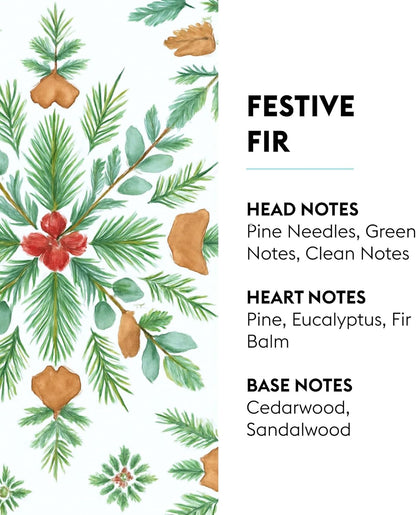 MAISON BERGER - Festive Fir - Lampe Berger Fragrance Refill for Home Fragrance Oil Diffuser - Air Freshener - 33.8 Fluid Ounces - 1 Liter