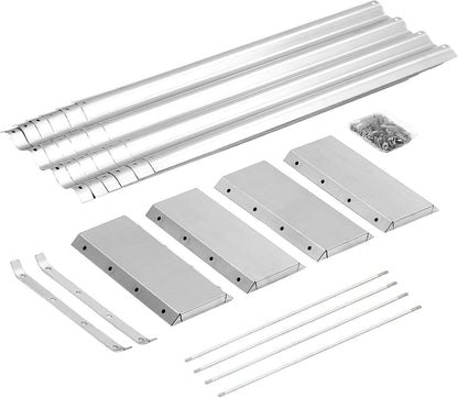 Land Guard 8×4×1ft Galvanized Metal Raised Garden Bed, Metal Planter Kit Box Outdoor for Deep-Rooted Vegetables, Flowers, Green and Herbs……