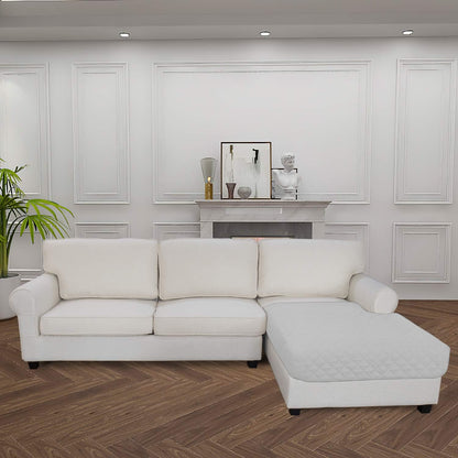 Easy-Going Sectional Couch Covers for Dogs L Shape Sofa Cover Reversible Sofa Slipcover Chaise Lounge Cover Furniture Protector Cover for Pets Dog Cat (42 x 52 inches, Light Gray/Light Gray)