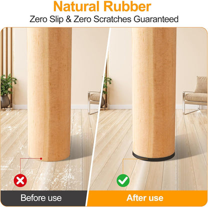 CHUNZEXI Non Slip Furniture Pads - 32 Premium Furniture Grippers Self Adhesive Rubber Furniture Feet, Anti Slide Furniture Hardwood Floor Protector for Keep Couch Stoppers (1.5 inch Round)
