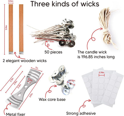 chaoxinge 5 lbs Natural Organic Soy Wax Kit | Additive-Free, Pure & Non-Toxic | Long-Lasting 360-Hour Burn Time | DIY Candle Making Set