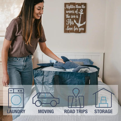 CleverMade Under Bed Storage Bag - Collapsible Storage for Shoes and Clothes Easy Use - Heavy Duty Utility Bag Home