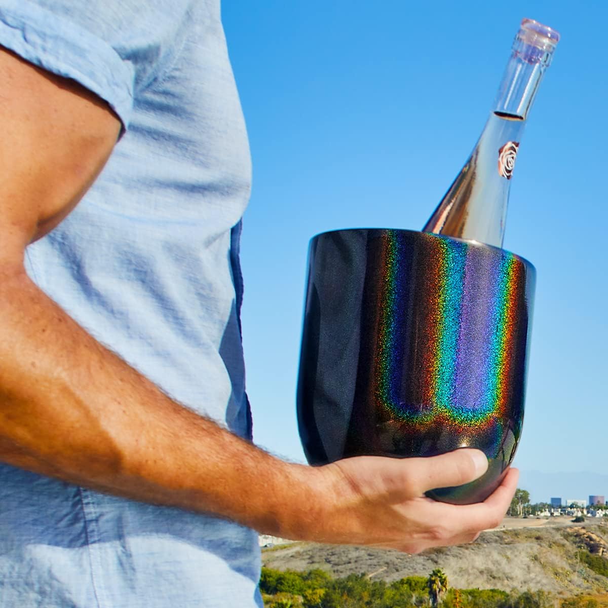 SNOWFOX Premium Vacuum Insulated Stainless Steel Ice Bucket with Lid/Tongs, Non-Rubber Bottom, Home Bar Accessories, Bartending Ice Buckets for Parties, Outdoor Entertaining Supplies, 3L, Steel