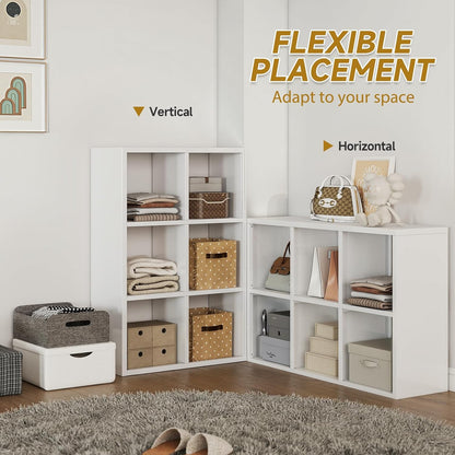 4 Cube Book Shelf - High-Strength Steel Cube Storage Organizer with Open Display Shelves for Living Room