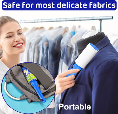 Sticky Lint Roller for Pet Hair: Lint Remover for Dog Cat Hair Mega Value Set 540 Sheets 2 Handles+6 Rollers Fur Removal for Clothes Couch Furniture