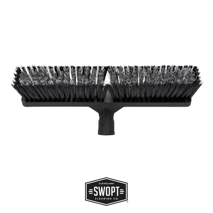 SWOPT 18” Standard Multi-Surface Push Broom Head — Indoor and Outdoor Push Broom — Cleaning Head Interchangeable with All SWOPT Cleaning Products for More Efficient Cleaning and Storage