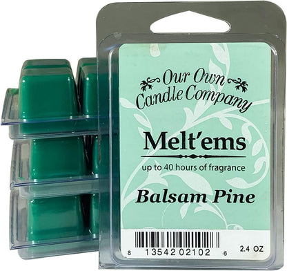 Our Own Candle Company Premium Wax Melt, Balsam Pine, 6 Cubes, 2.4 oz (4 Pack)