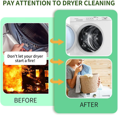 Dryer Lint Brush Vent Cleaner 30 inch Refrigerator Coil Cleaning Brushes Clothes Trap Duct Remover, Crevice Cleaning Brush, Washing Machine Cleaning Tools for Household (1 Pack)