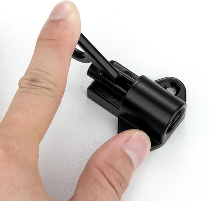 5 Packs Self-Closing Latches，Black Spring Door Lock，Resilient Bolt Latch Aluminum Alloy Safety Automatic Spring Barrel Slide Door Lock with Screws,Used for Gate,Window and Cabinet etc